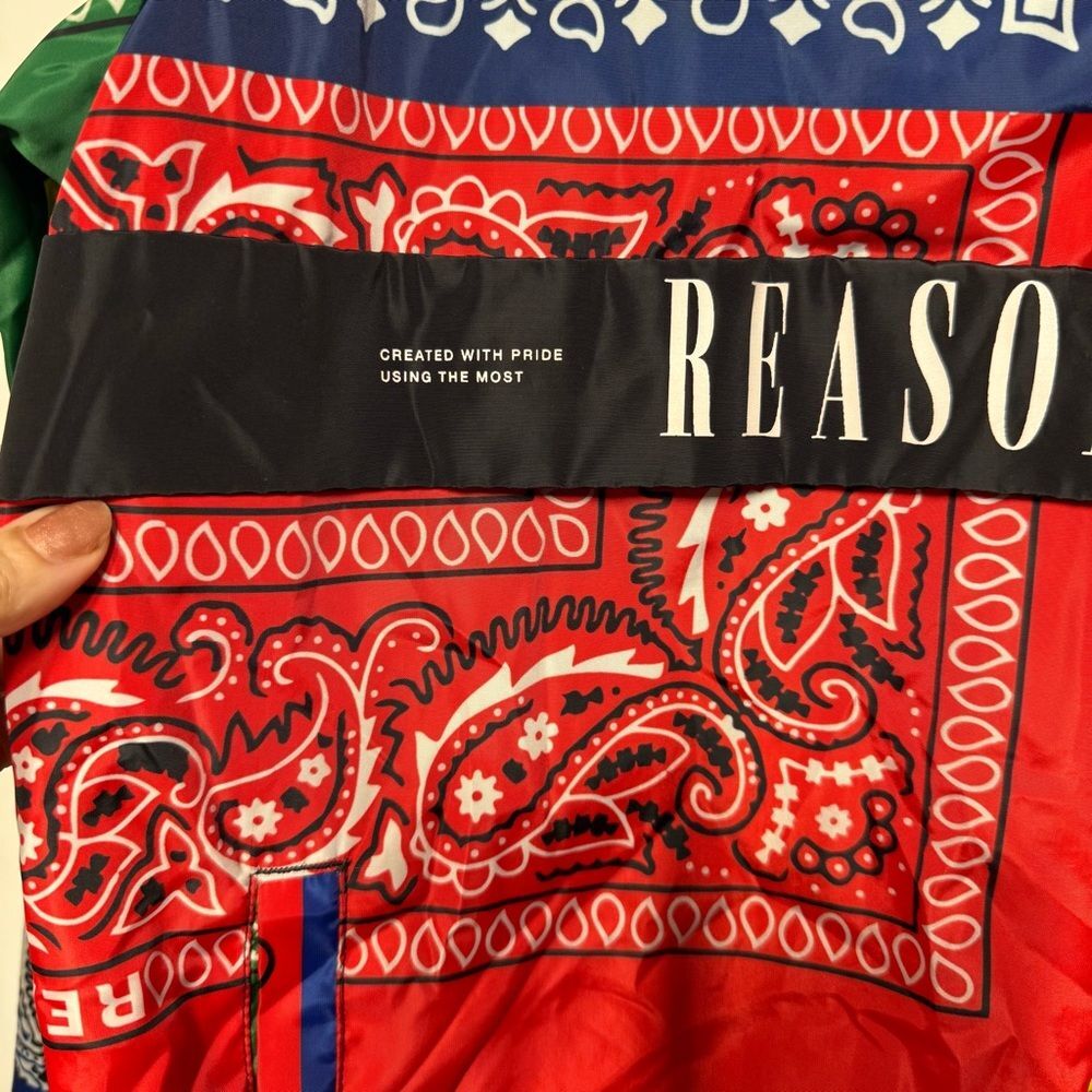 Reason Bandana Print Anorak Jacket Men's Small Half Zip Pullover Multicolor S - Picture 3 of 13